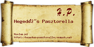 Hegedűs Pasztorella névjegykártya